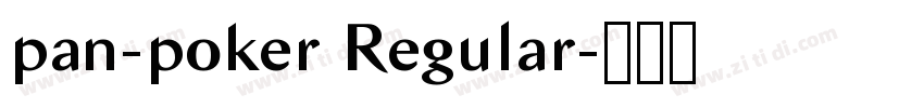 pan-poker Regular字体转换